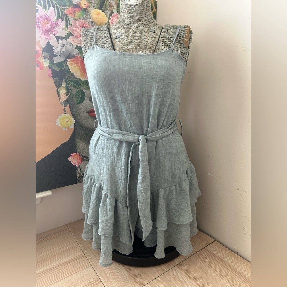 NWT PRINCESS POLLY TWISTED SISTER MINI DRESS. TIERED BOTTOM, HIDDEN ZIP, Sz. 2 - Picture 2 of 13